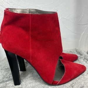 Vintage Jeffery Campbell Red Leather Heels Sz 7.5